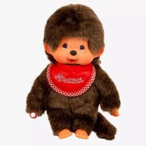 Monchhichi Boy Red Bib